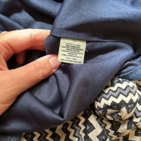 Stitch Fix | Pixley Kendahl Pencil Aztec Skirting Navy | S - Picture 6 of 6